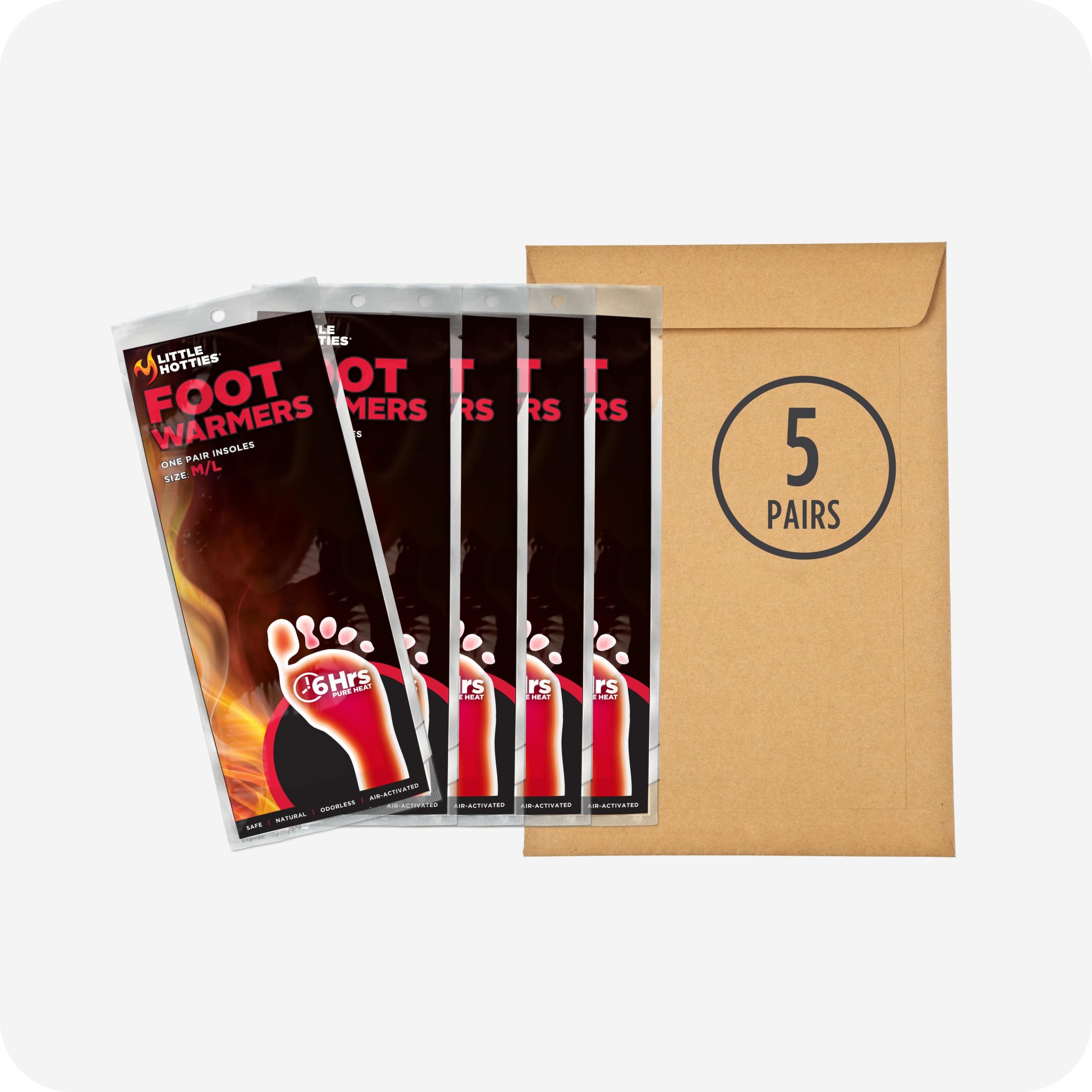 Little Hotties - 5 Carat Foot Warmer Pack, Warmers for All Day Comfort in Cold Weather