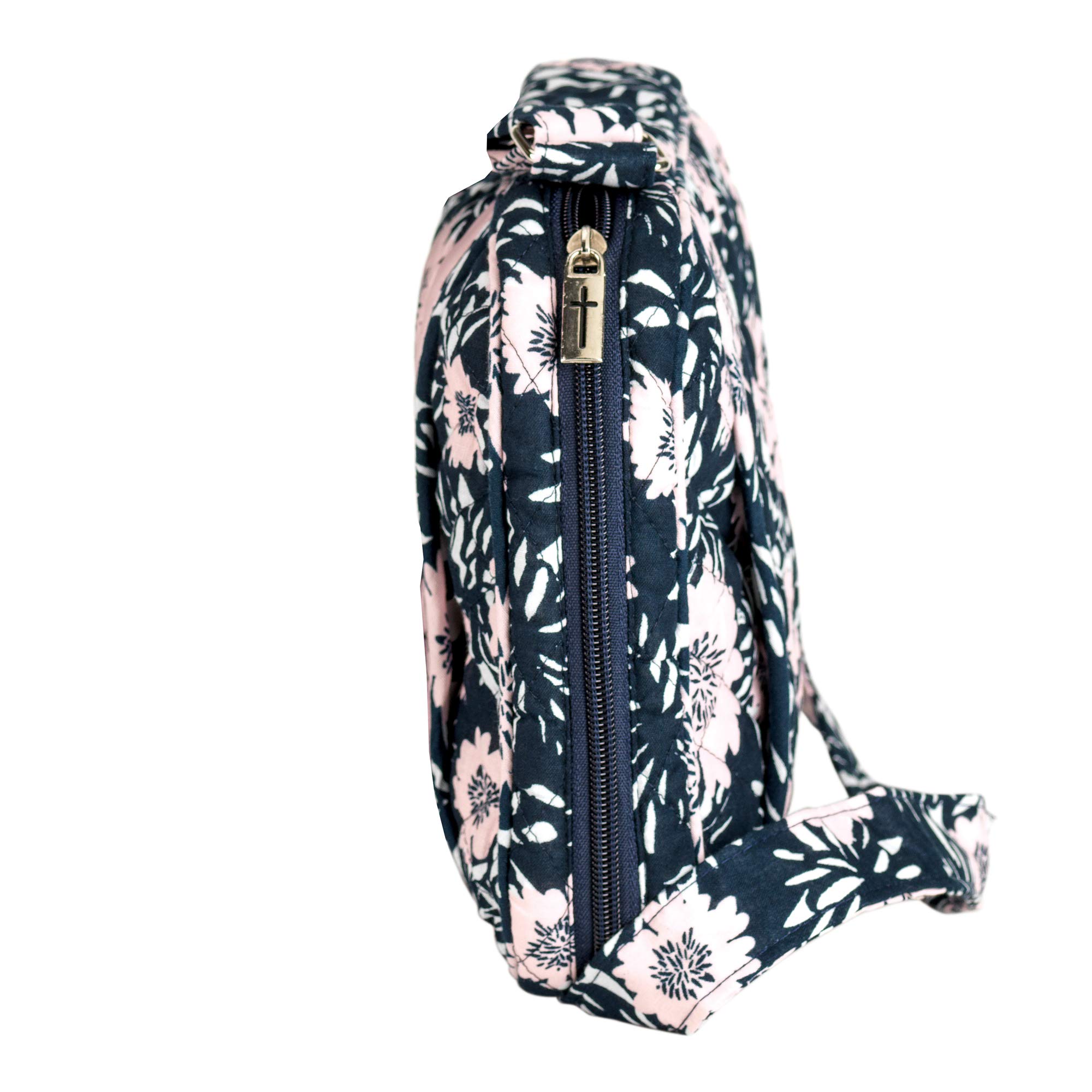 Grand Sac Fourre-tout Matelassé Fleuri – Coton Vert/rose – Fait Main En Inde – Style Artistique