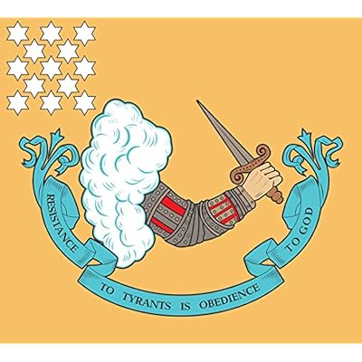 1776 Revolutionary War Battle Flag Sticker (Resistance of Tyrants is obedience to God)
