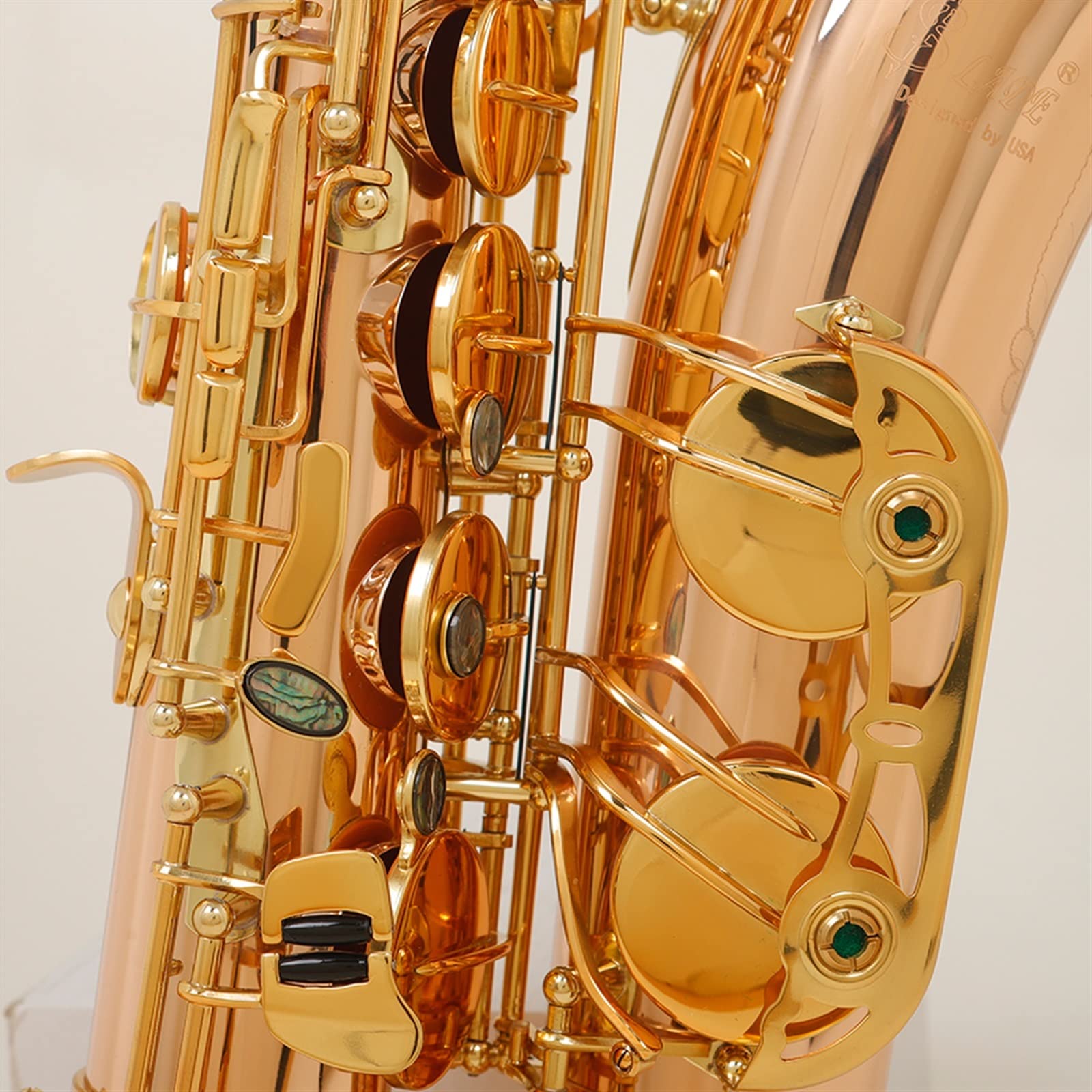 Saxofón Profesional Saxofón Profesional BB, Saxofón Tenor De Bronce Fosforado, Saxofón con Llave Dorada Tallada En El Cuerpo