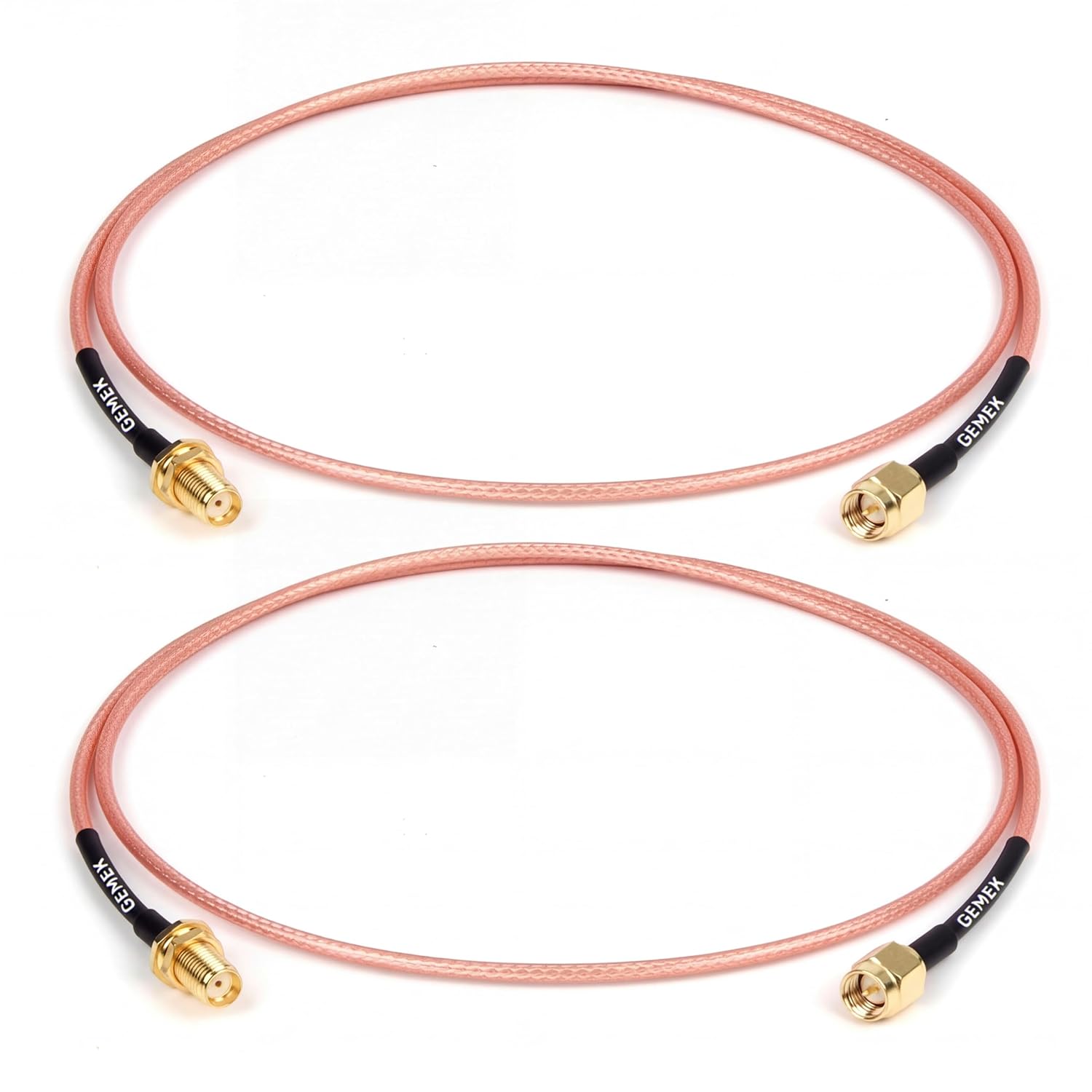 2ft SMA Cable 2PCS, SMA Male to SMA Female Bulkhead RG316 SMA Extension Coaxial for 4G LTE Router Cellular SDR USB Dongle Receiver