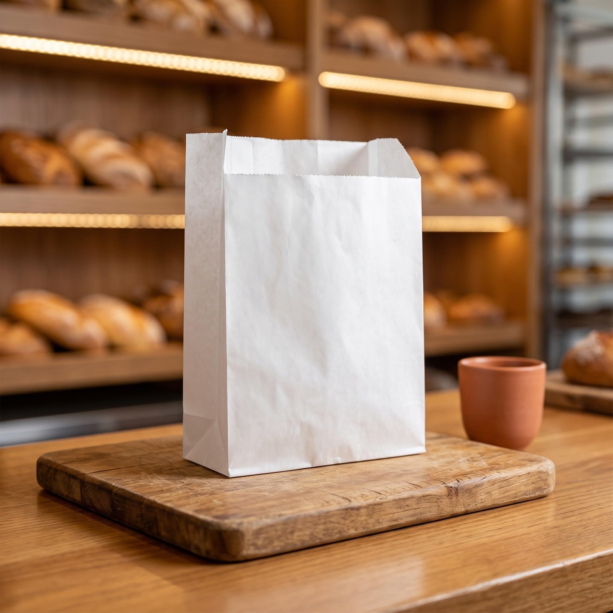Gatuida 300 weiße Papier-Sandwichbeutel, 7 x 6 Zoll, fettabweisende