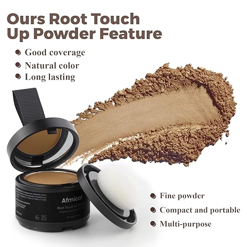 Miniatura 21 de Polvo instantáneo de línea de cabello, color de cabello para retoque de raíces para cobertura de canas y adelgazamiento del cabello, cobertura