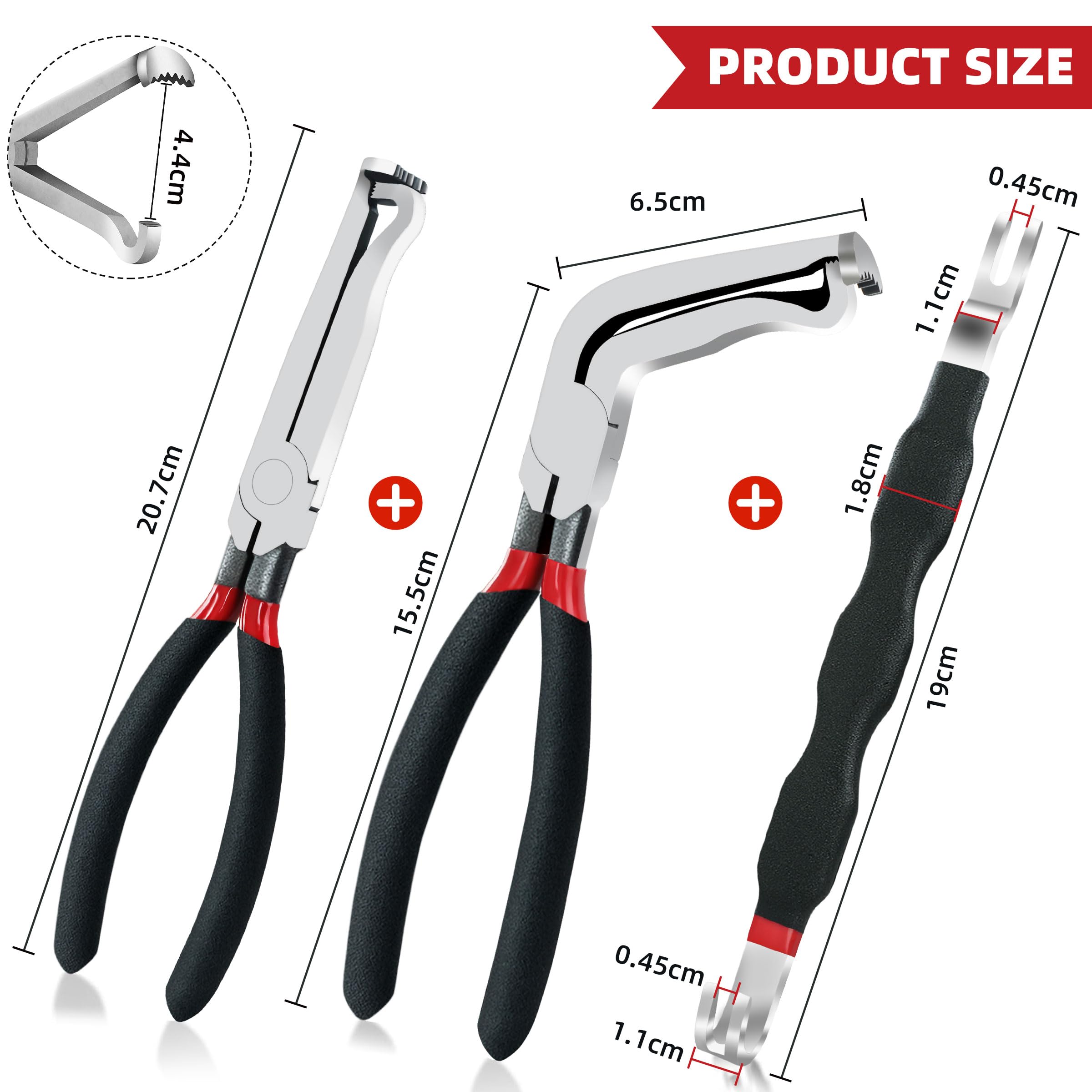 Electrical Disconnect Pliers, Connector Separator 8in Automotive Tools Electrical Connector Pliers - Image 2