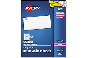 Avery Removable Labels with Sure Feed Technology for Laser Printers (5167) - 9200 Labels