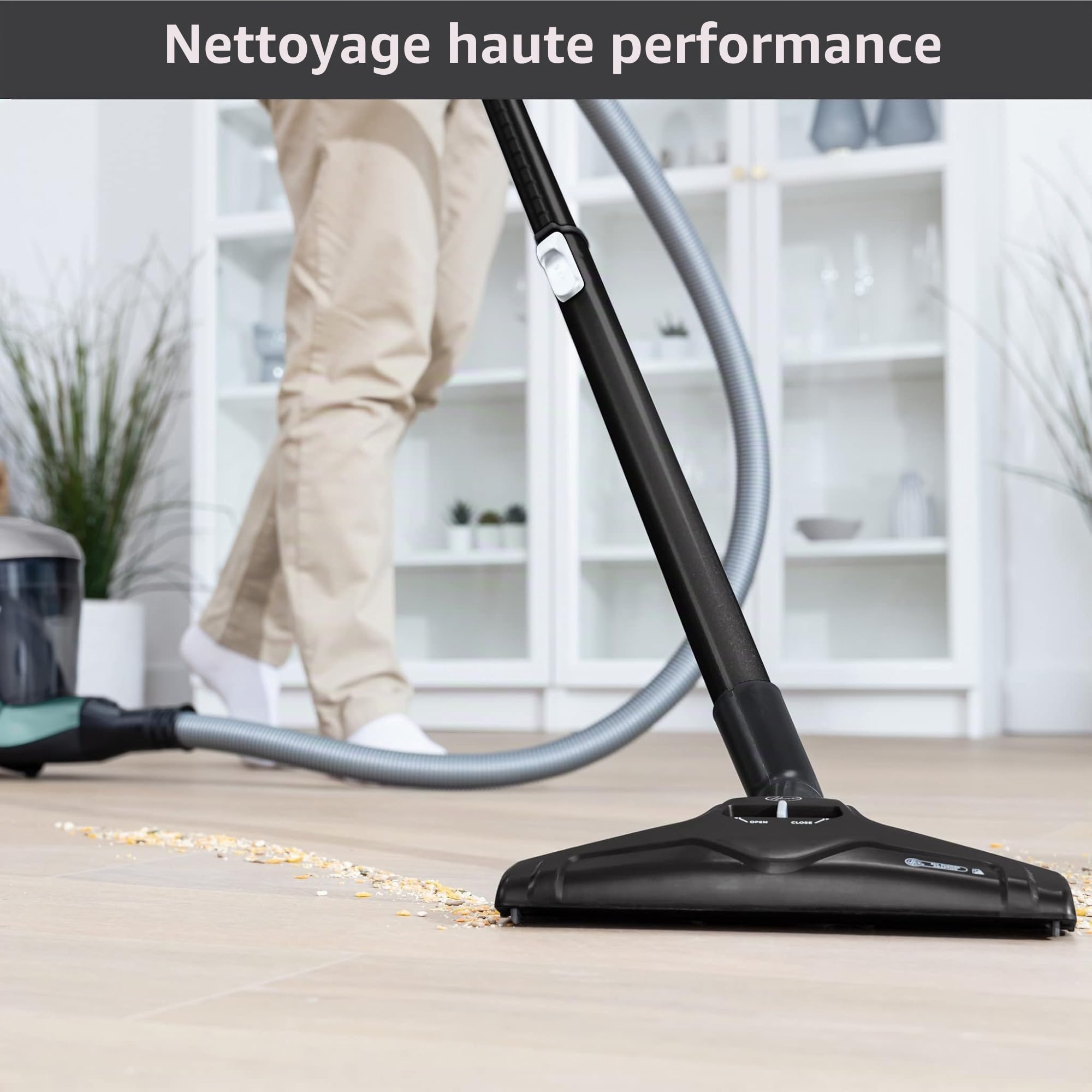 Hoover H-Power HP310HM Aspirateur cylindrique 300 – Puissant cyclonique, léger, Tuyau Longue portée et Extra Extensible, Parfait pour Les escaliers, Filtre Hepa H13 Allergique, Grande capacité de 2 L