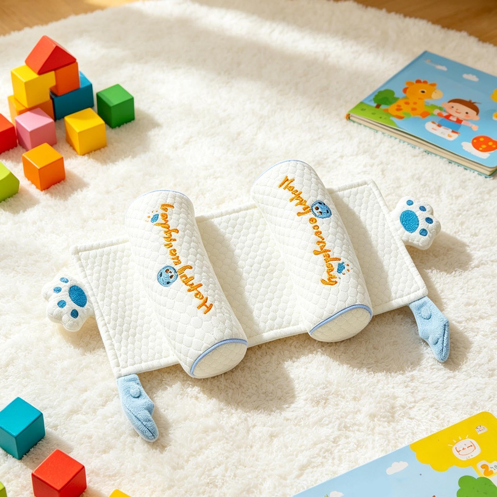 Oreiller De Soutien Tête Enfant,Coussin D'Allaitement Ajustable Respirant - Oreiller forme de tête enfant - Pour Lit Bébé, Sommeil , Usage , Maison Et Voyage, Poussette, Siège Auto, Garçons Et