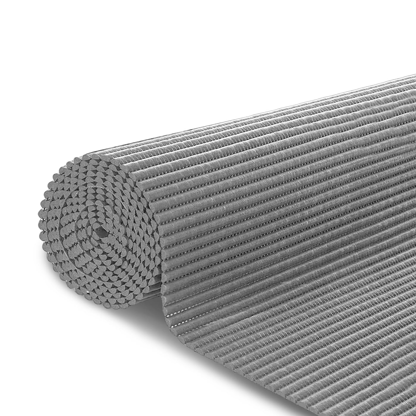 MERCURY TEXTIL- Alfombrilla Antideslizante de Goma Eva Protección de Cajones, Estantes Anchura de 65cm, Alfombrilla Impermeable para Baño, Tapete, Fregadero y Cocina (200x65cm, Gris)