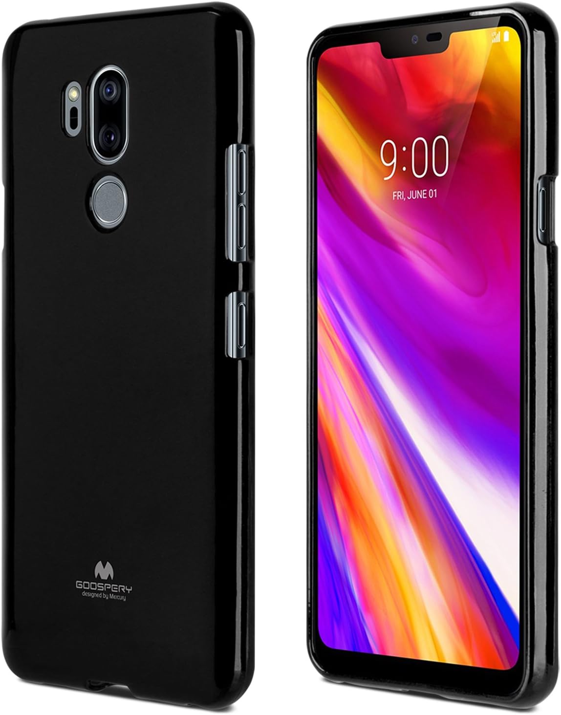 GOOSPERY Pearl Jelly for LG G7 ThinQ Case (2018) Slim Thin Rubber Case (Black) LGG7-JEL-BLK