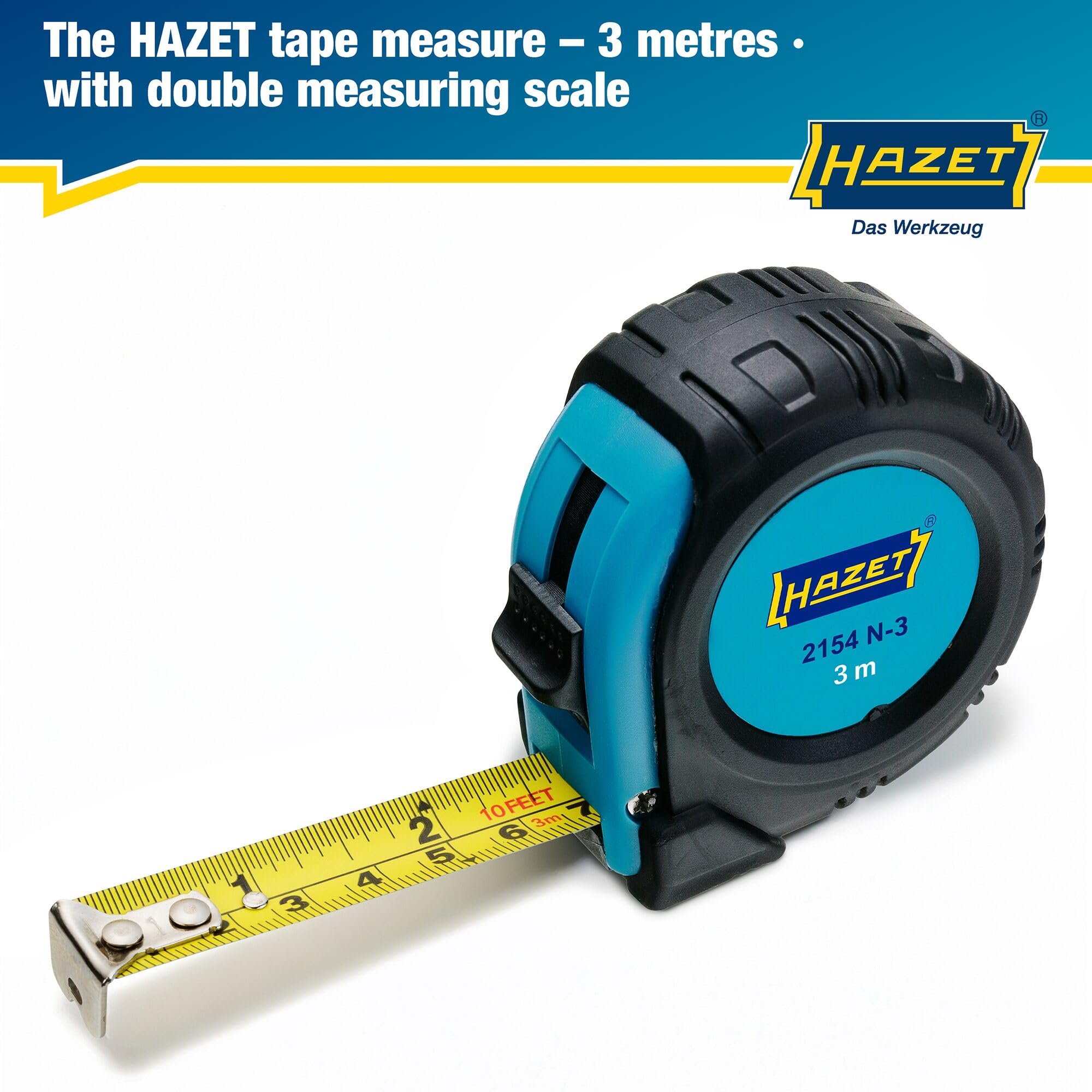 Amazon | HAZET(ハゼット) 巻尺 2154N-3 3メートル 耐久コーティング
