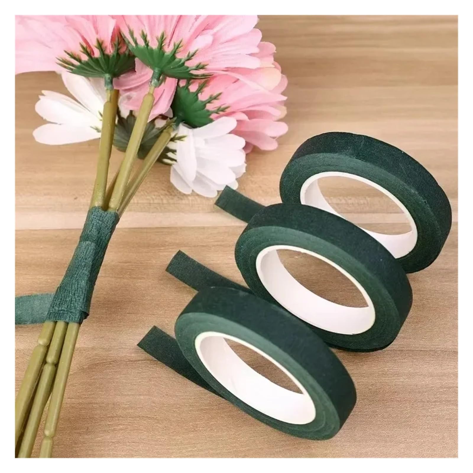 Floristenband Grün 10 Rollen grünes Blumenstammband