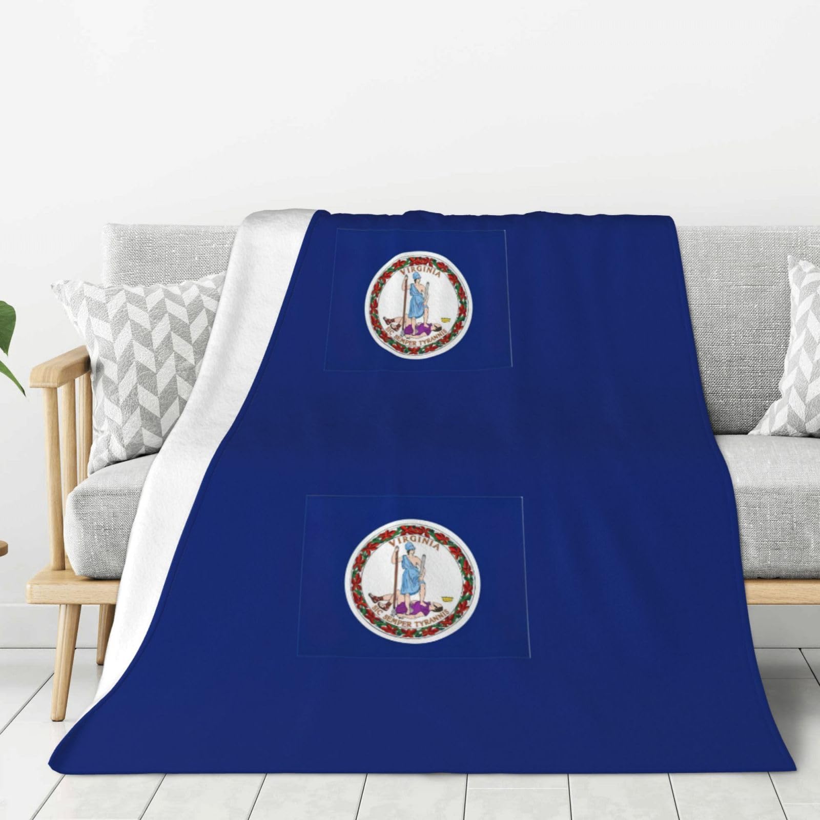Couverture en flanelle Virginie plaid chaud pour lit et canapé