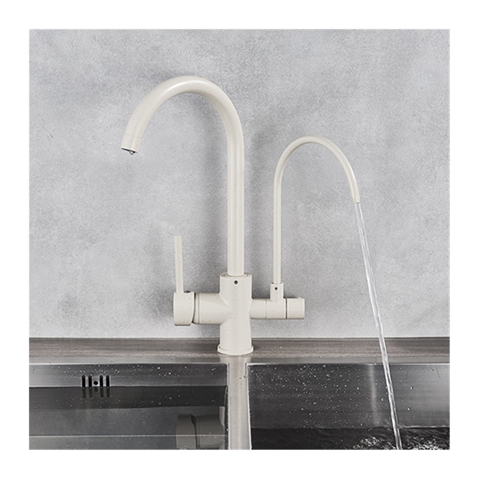 Filtro DE Tap DE Agua FILTROS DE Cocina DE Cocina MONTADOR MONTADOR Montaje Tap 360 Rotación con función de purificación de Agua Grifo Mezclador for Cocina (Color : Beige with Dot)