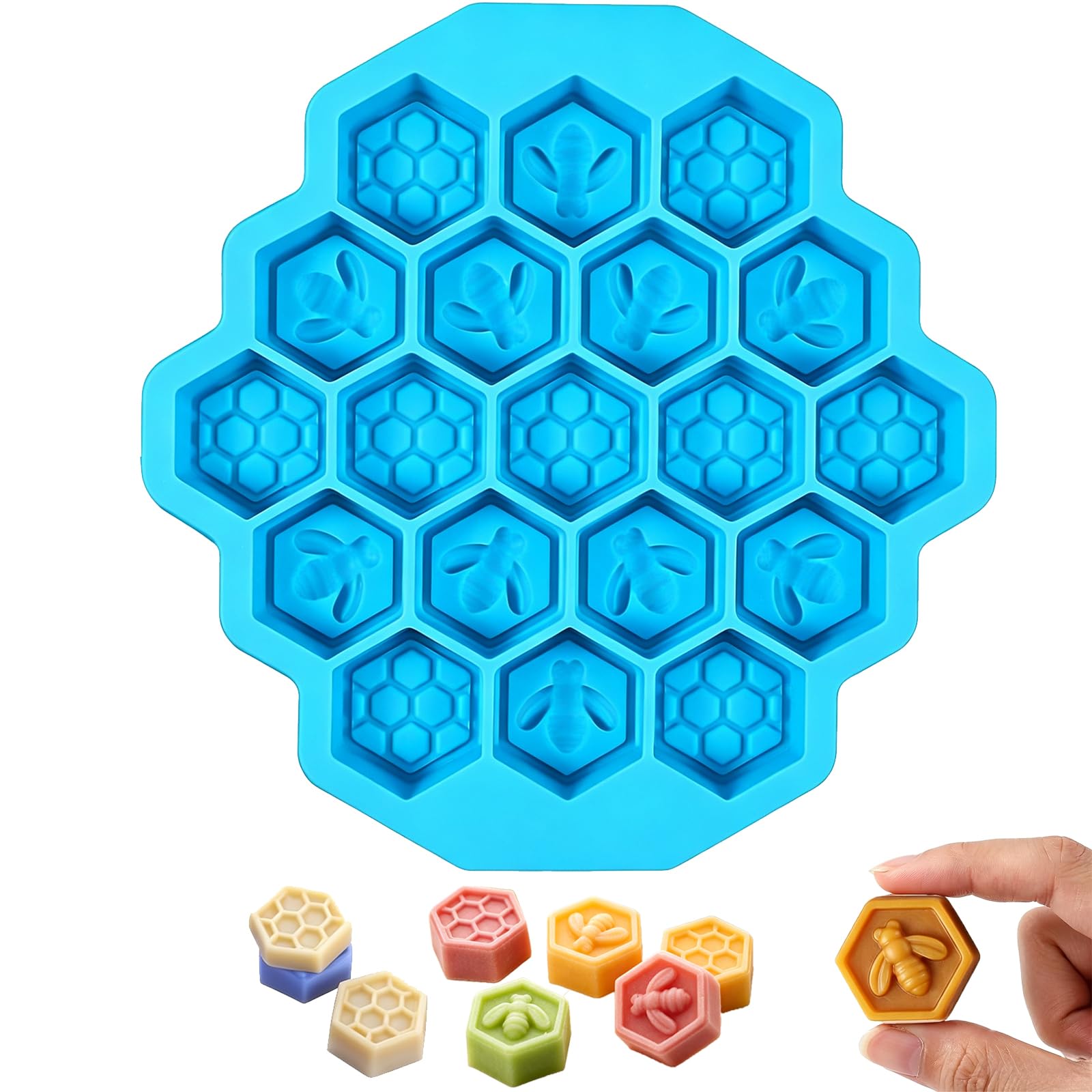 19 Cavity Honeycomb Silicone Mould, Wax Melt Moulds