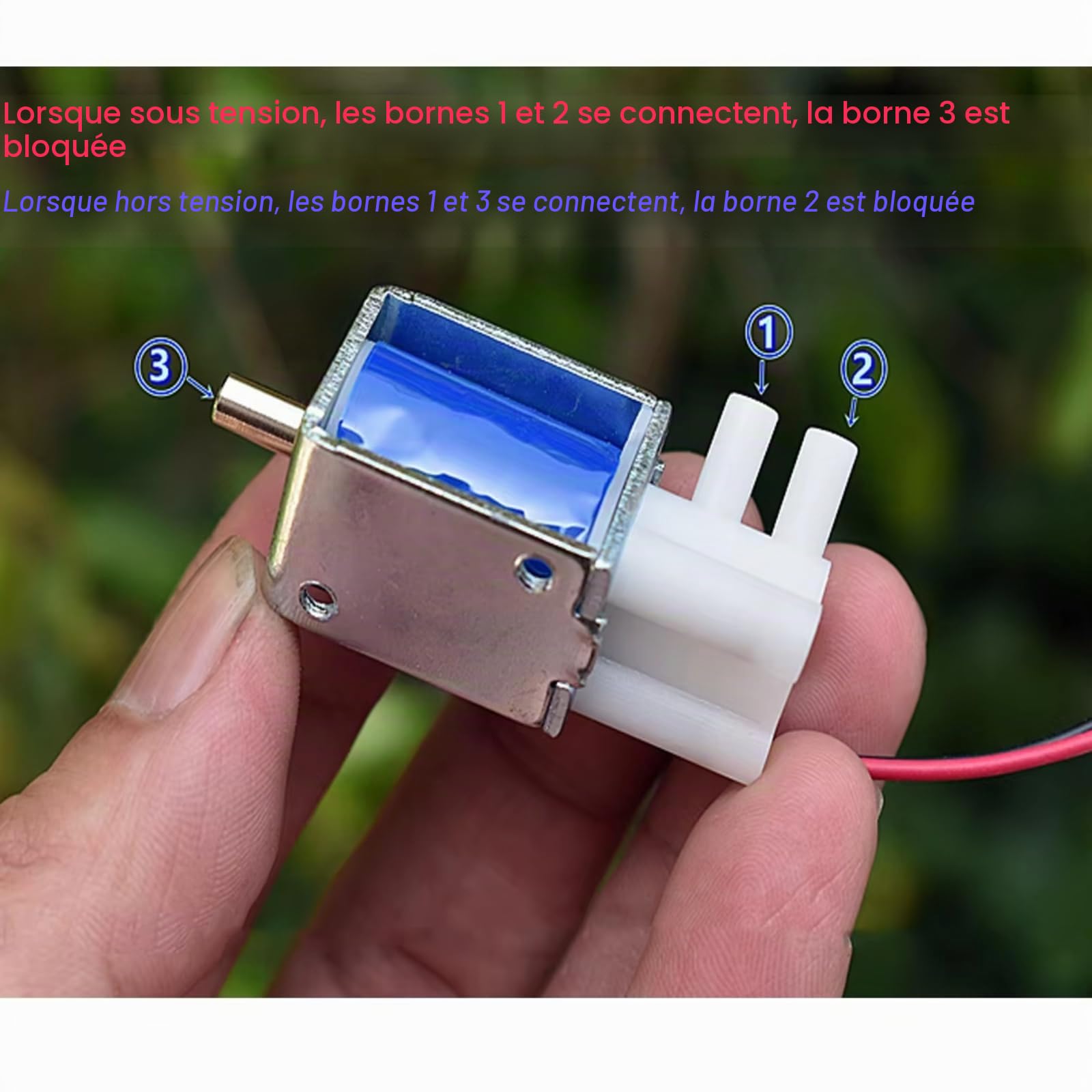 Mini électrovanne 2 positions 3 voies, 100mA 0,6W Soupape d'échappement électromagnétique Micro-électrovanne à réponse rapide Normalement ouverte pour Industrie, Laboratoire(DC 6V)