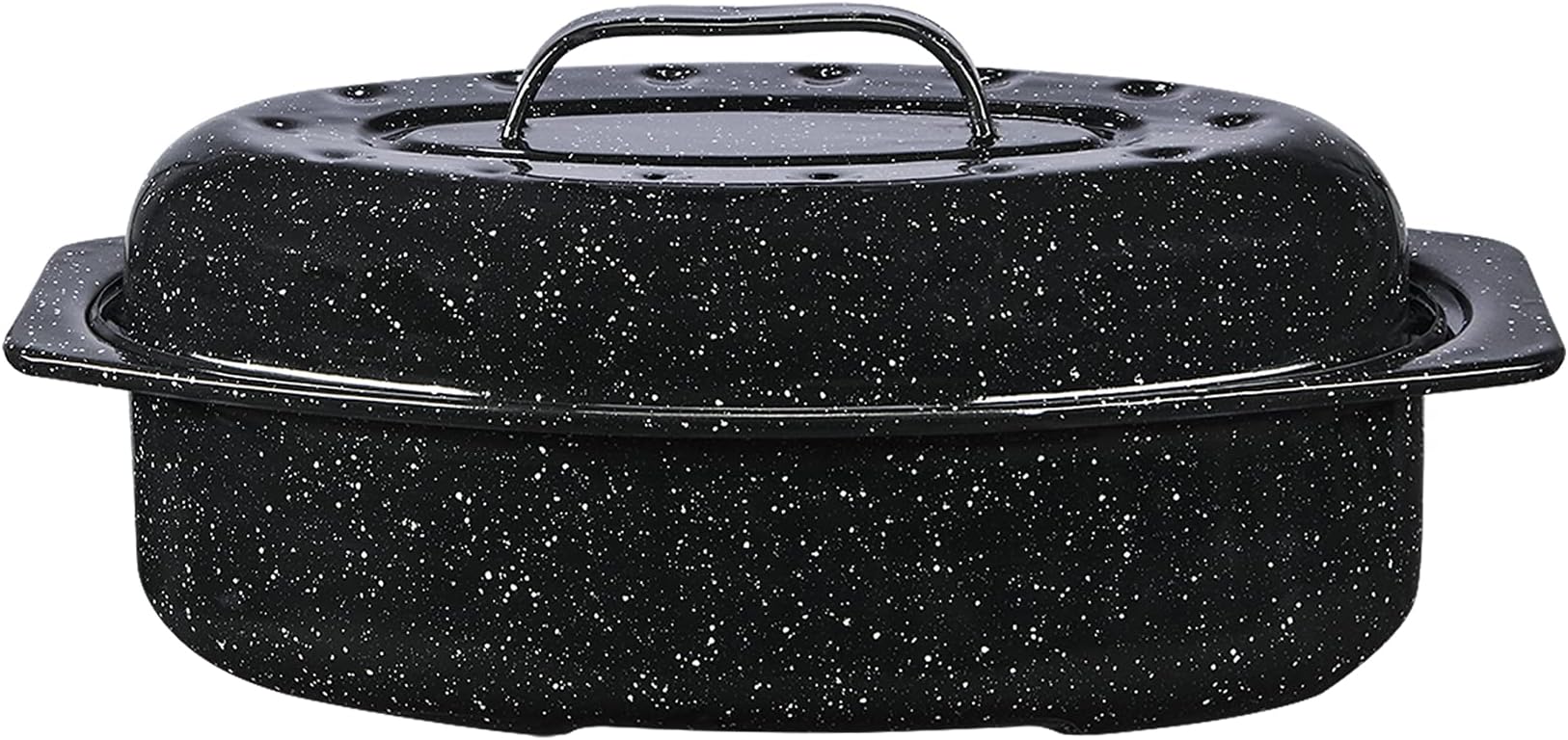 Granite Ware Steel Roasting Pan, 13 Inches, Black, 6 Pieces