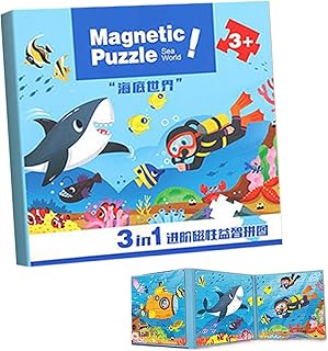 Magnetisches Puzzle | Kleinkindspielzeug Puzzle-Buch mit Lernaktivitäten - Reisespiele Für Auto Geburtstag Kindergarten Vorschule Entwicklung | für Mädchen Kinder Alter 2-6 Kindergarten Vorschule Auto