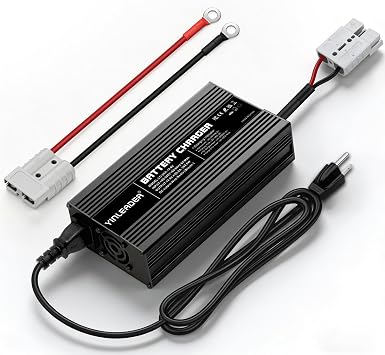 12V Lithium Battery Charger 20A, 14.6V LiFePO4 Battery Charger with 0V Activation Function, AC-DC 12V Battery Charger with Anderson Connector & LED Indicator for RVs, Golf Cart, Boat, Off-Grid, Homes
