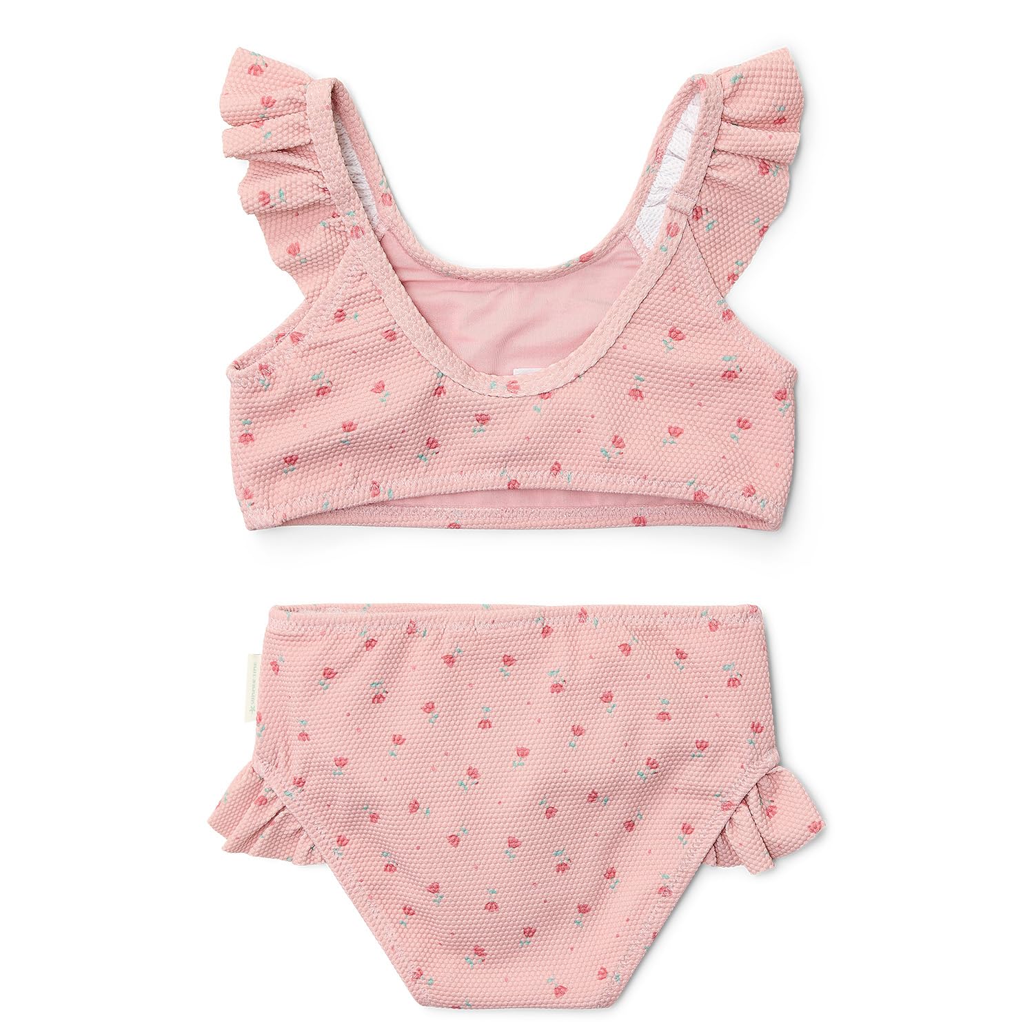 Little Dutch CL25038752 Bikini mit Volants/Rüschen - Sunny Flowers Blush (Gr. 74/80)