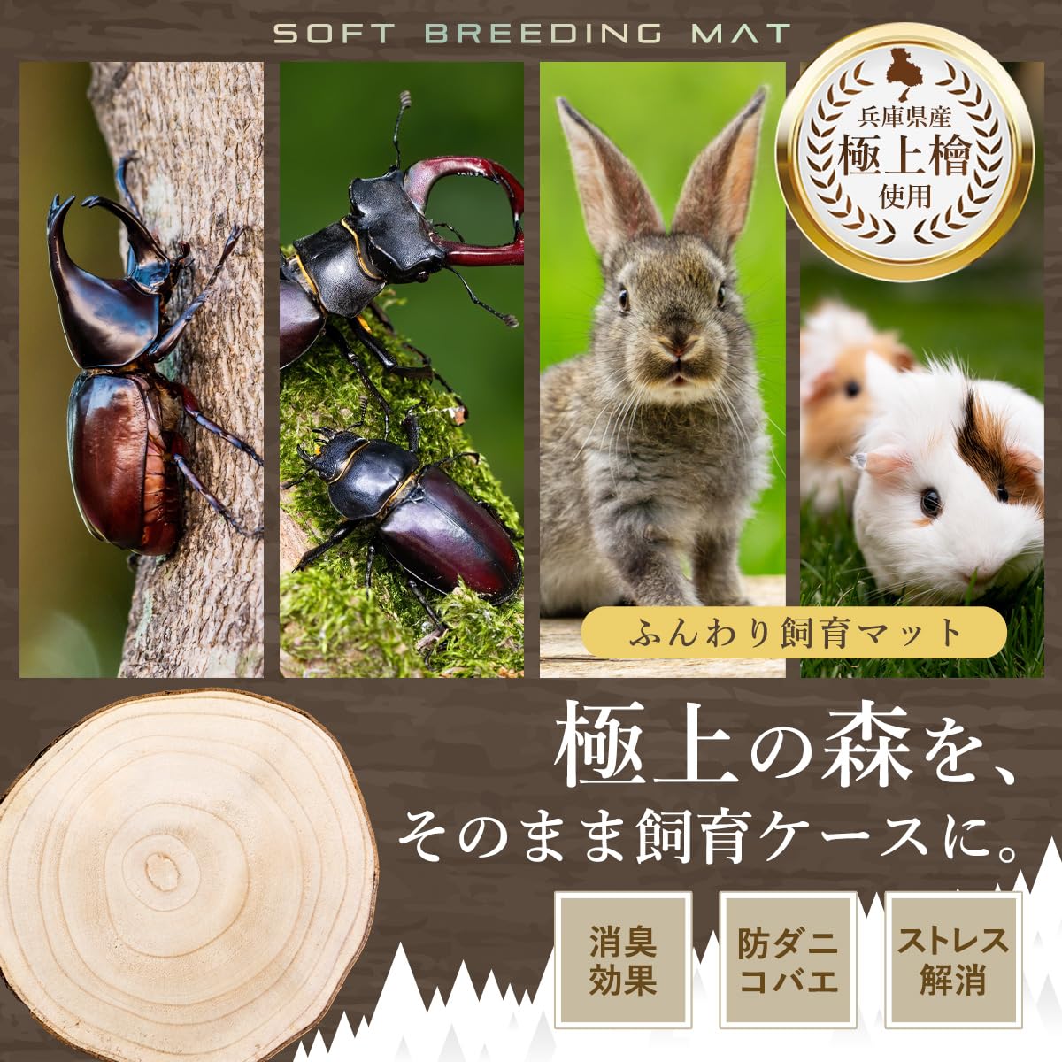 Amazon | 国産ひのき やわらか 飼育マット 5L 兵庫県産｜ダニ対策