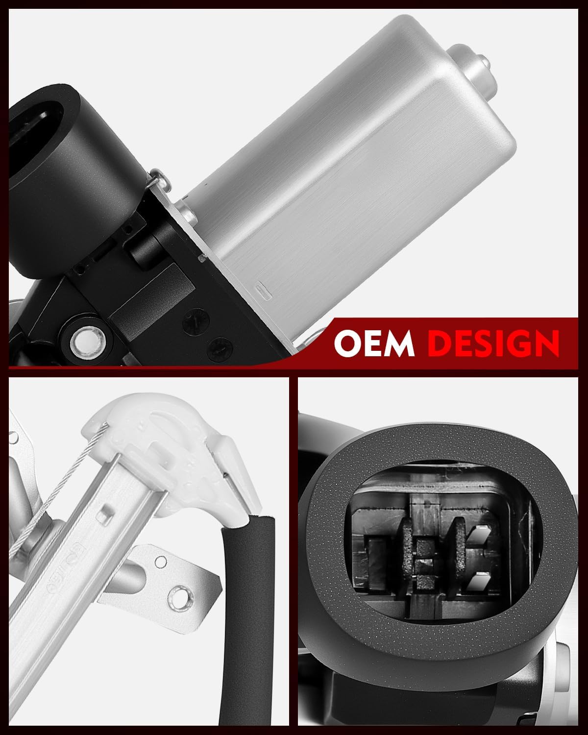 Rear Right Power Window Regulator with Motor for:-Honda Accord 2003 2004 2005 2006 2007, for Accord 03 04 05 06 07, 2 Pins Connector Replace# 72710-SDC-A01 748-045 748045 HO1551106 88523 660485