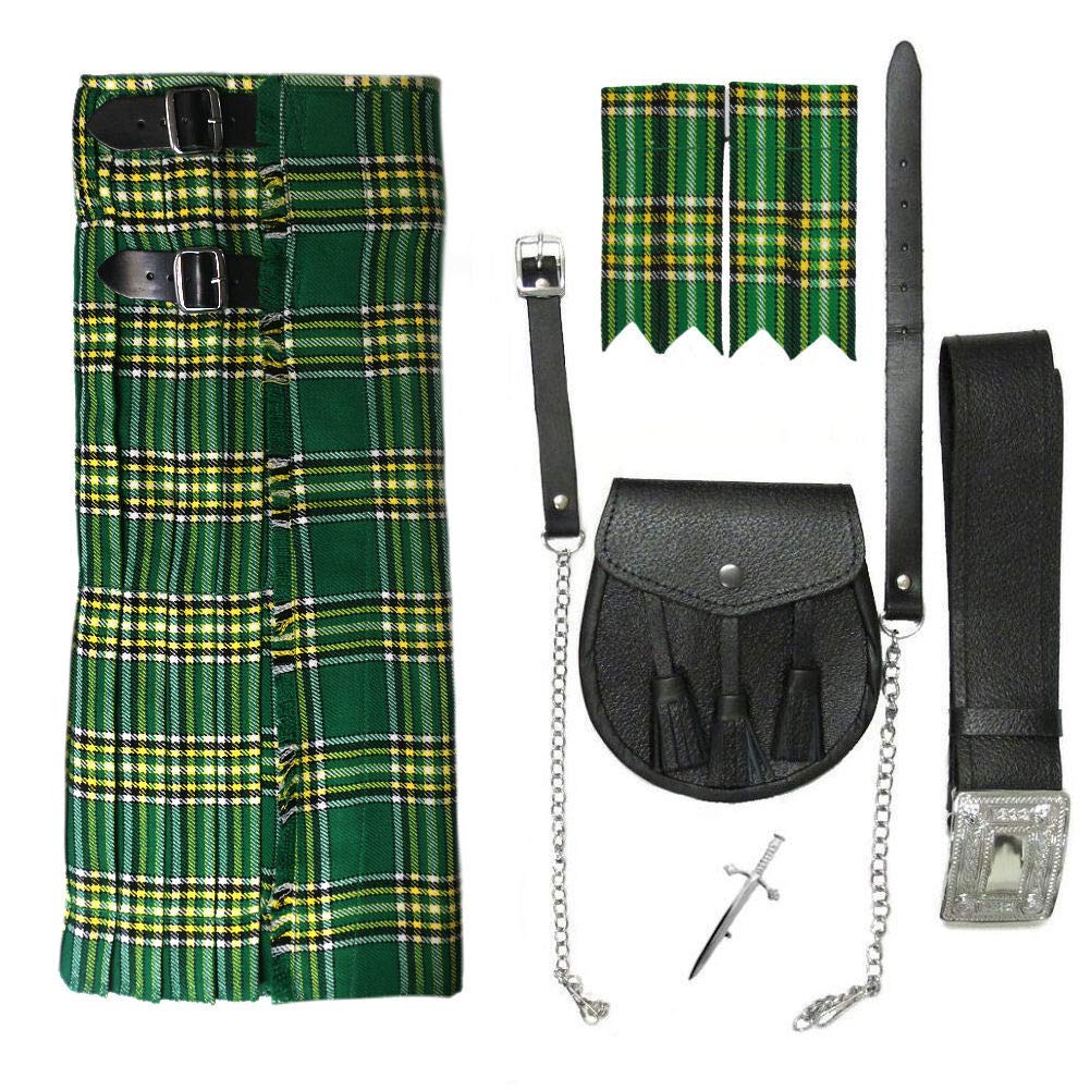 Tartanista Men's Irish 5-Piece Kilt Outfit 32"