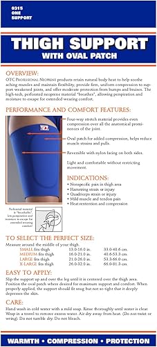 Miniatura 5 de OTC Soporte para muslos, almohadilla de compresión ovalada, neopreno, grande