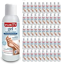 50 x 100ml Mini Bottles Purity 703 Hydroalcoholic Gel Fragrance Free