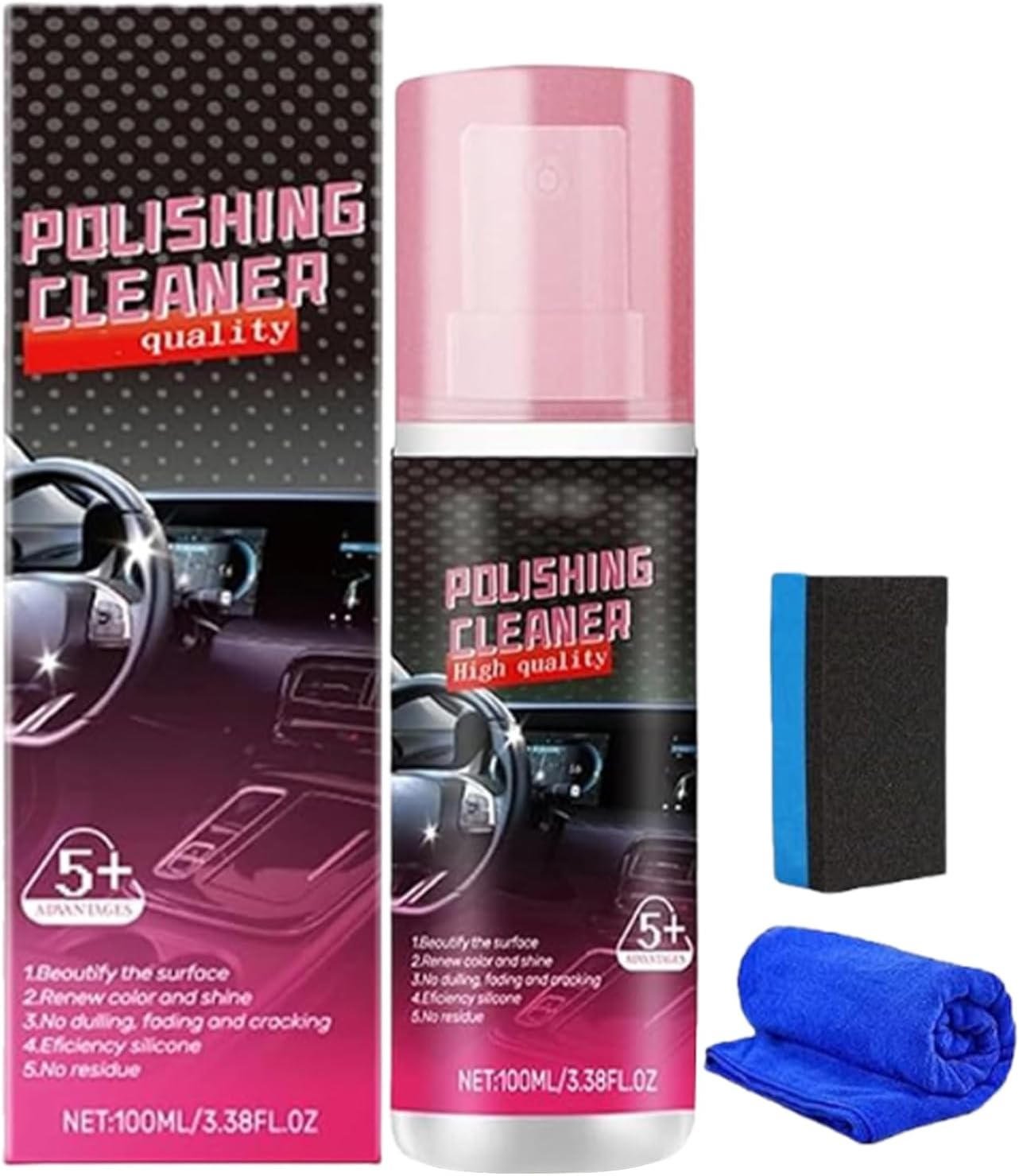 Car Cleaner Interior 100ml Vehicle Detailer Shine Protectant