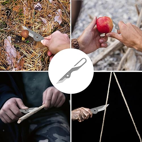 Miniatura 4 de ThruNite Llavero pequeño de aleación de titanio con clip, mini cuchillo de bolsillo, mosquetón de herramienta EDC Keychian Keying para mujeres y