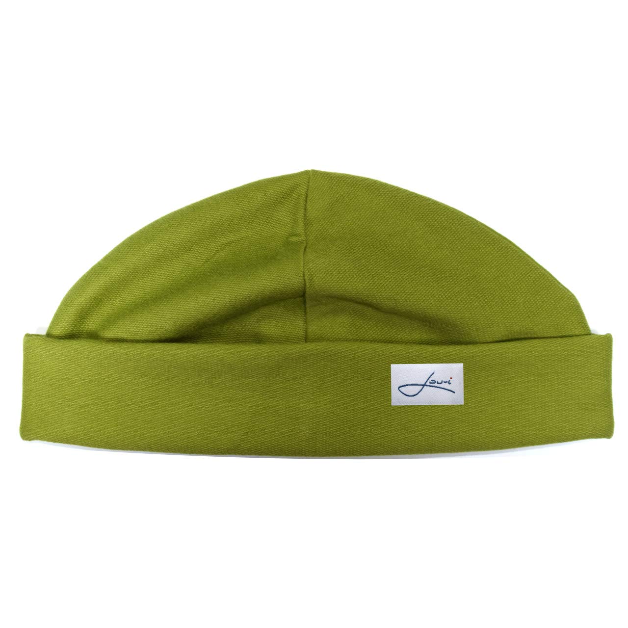Lou-i Czapka damska i męska, bawełna ekologiczna, czapka beanie, wyprodukowano w Niemczech, zielony, 57-58