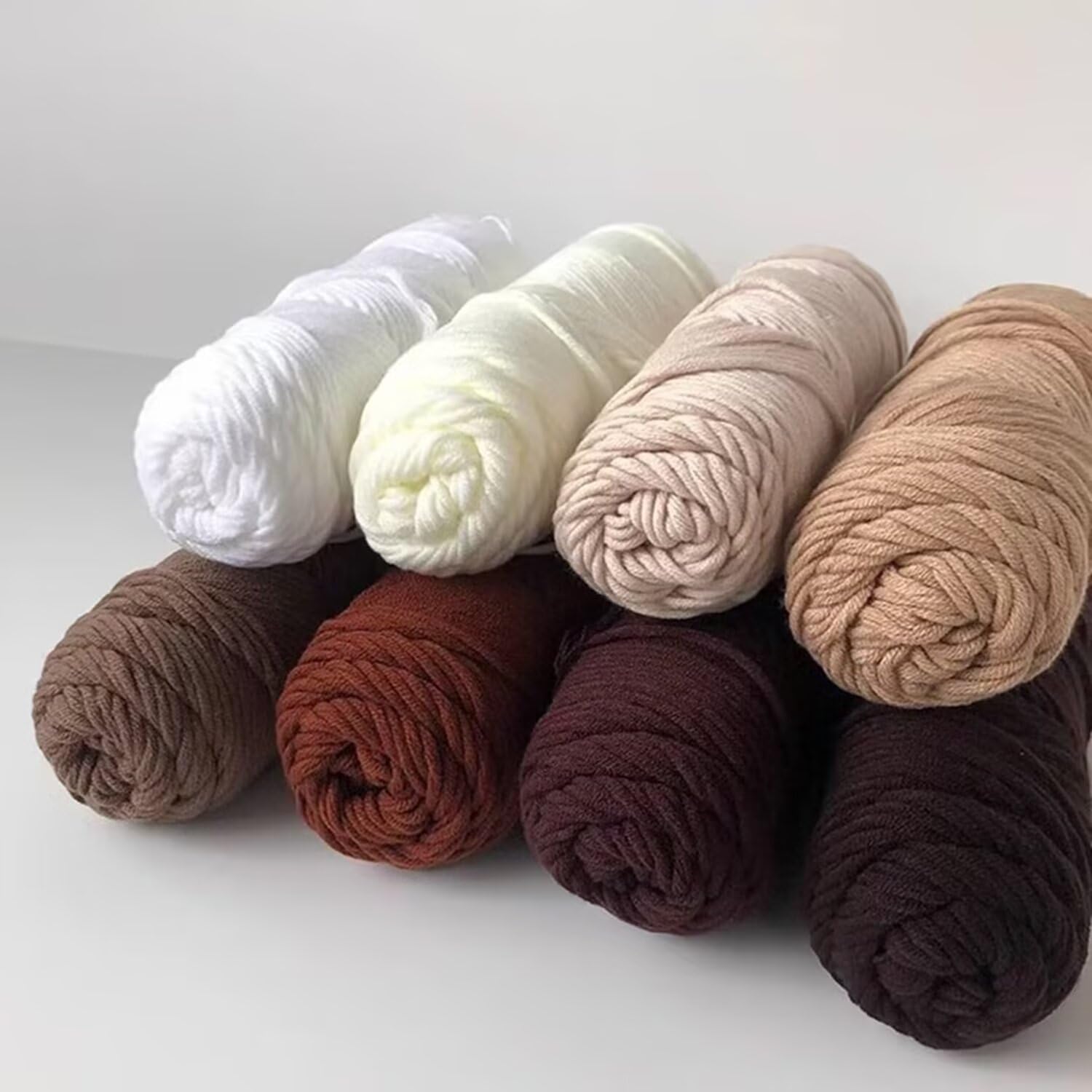 Pelote de fil acrylique pour la fabrication de tapis, 3 mm, 8 brins de fil acrylique, 100 g pour pistolet, crochet, tricot, chapeaux, poupées, écharpes