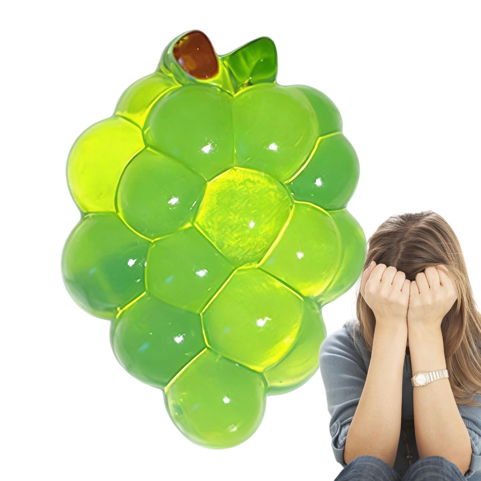 Fidget Grape Ball, Sensory Squeeze Toy, Compact Size Stress Aid for Children, Hand and Soft Grip Design, Relaxation Focus Helper, Teens Adults Classroom Home Office Travel