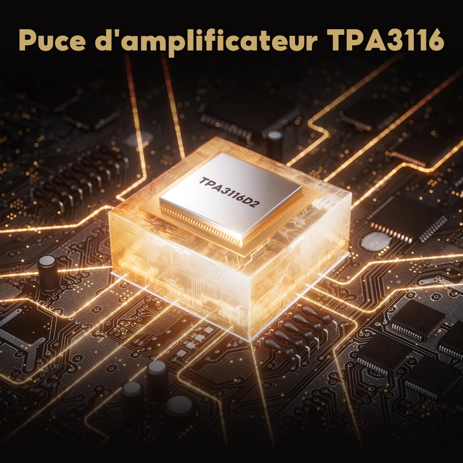 Amplificateur de bureau stéréo Bluetooth AIYIMA A01 PRO TPA3116 100 W x2 | Amplificateur 2.0/2.1 Canaux de Classe D,Contrôle des Aigus/Médiums/Graves,QCC3034 aptX,sortie AUX 3,5 mm pour Home Cinéma