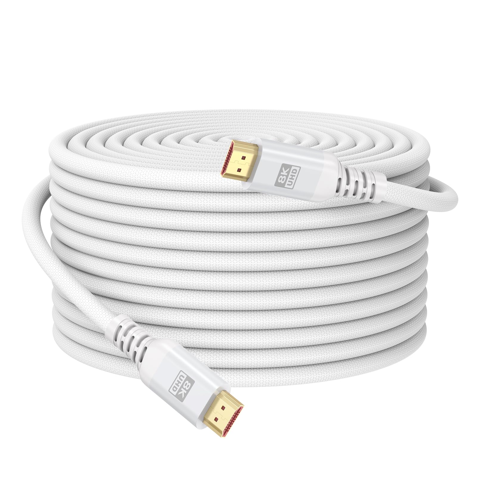 Cavo HDMI 2.1 da 8 K, 6,5 m, ultra alta velocità, intrecciato eARC, lungo cavo HDMI con 8K a 60Hz, 4K a 120Hz, HDR10+, Dolby, 3D, HDCP2.3 per laptop/monitor/HDTV/Soundbar/Blu-ray/PS5/Xbox
