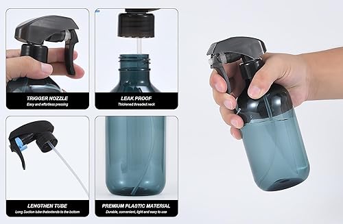Miniatura 5 de driew Plant Mister - Botella pulverizadora de plantas de plástico de 16.9 fl oz17 onzas, para plantas, soluciones de limpieza, cabello, jardinería,