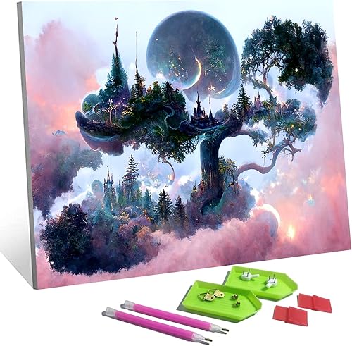 DIY 5D Diamond Painting Kit with Framed Canvas (No Need to Install The Frame). Original Artwork, Suitable for Wall Decoration, Also Great Gift.Dream