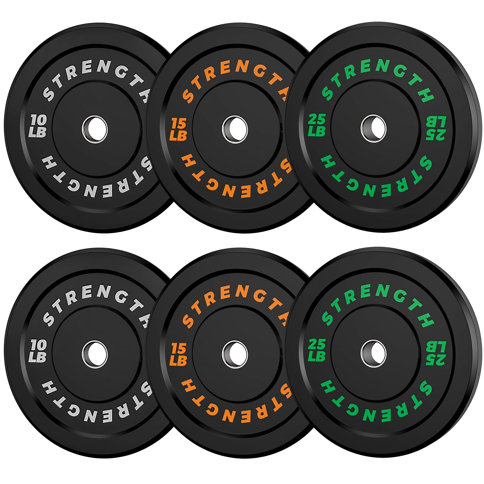 XDDAIS Color Bumper Plate Set, 100 Pound Virgin Rubber Olympic Weight Plate, with 2" Steel Insert Barbell, IWF Color Standard Weight Training Board