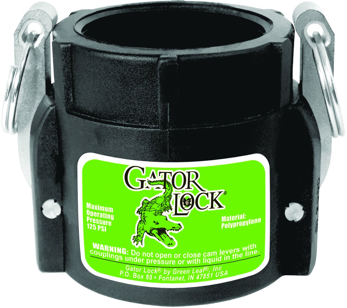 Green Leaf GLP 150 D NL Series Polypropylene Gator Lock Cam Lever Coupling, Non-Locking, 1 1/2