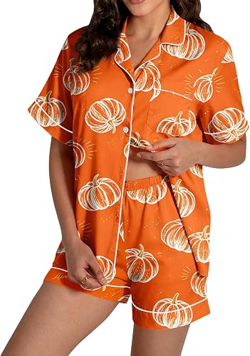 ASUIU Matching Halloween Pajamas Holiday 2026 Long Sleeve Tops with Pj Pants Mat