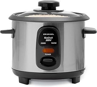 Grunkel RC-06L Rice Cooker – 0.6L, 300W, Keep Warm Function, Non-Stick Interior and Glass Lid