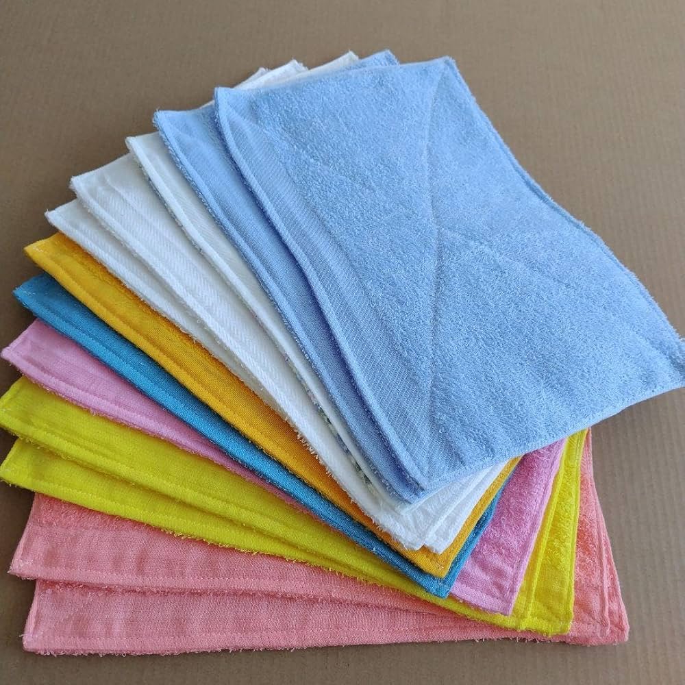 Amazon.co.jp: 雑巾 カラータオル雑巾 12枚 2枚重ね ぞうきん
