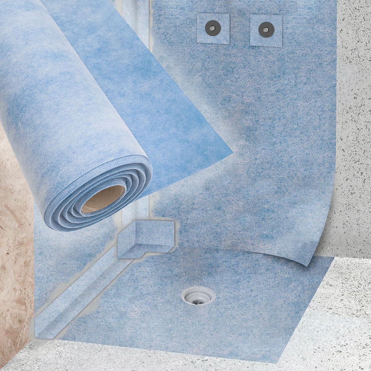 Lámina Impermeable Cumifelt 6m x 1m Lona Impermeable Baños y Terrazas | Forma una barrera impermeable continua bajo el revestimiento. Flexible, resistente duradera y de fácil instalación.