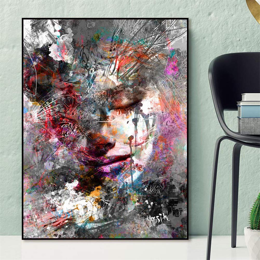 5D DIY Diamante Art Pintura kit Completo, Diamond Painting Adultos Niños Rhinestone Bordado de Punto de Cruz Artes Pintura Painting, Cuadros Decor para Cuarto, Sala de Estar - (Helado) 60x90cm