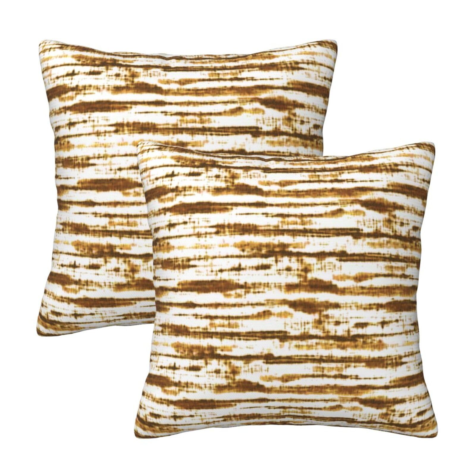 QUALKNOY Set of 2 Velvet Cushion Covers 45x45cm Modern Abstract Art Yellow Decorative Throw Pillow Cases 18x18 inches for Sofa Living Room Garden Outdoor Courtyard Decor Pillowcases