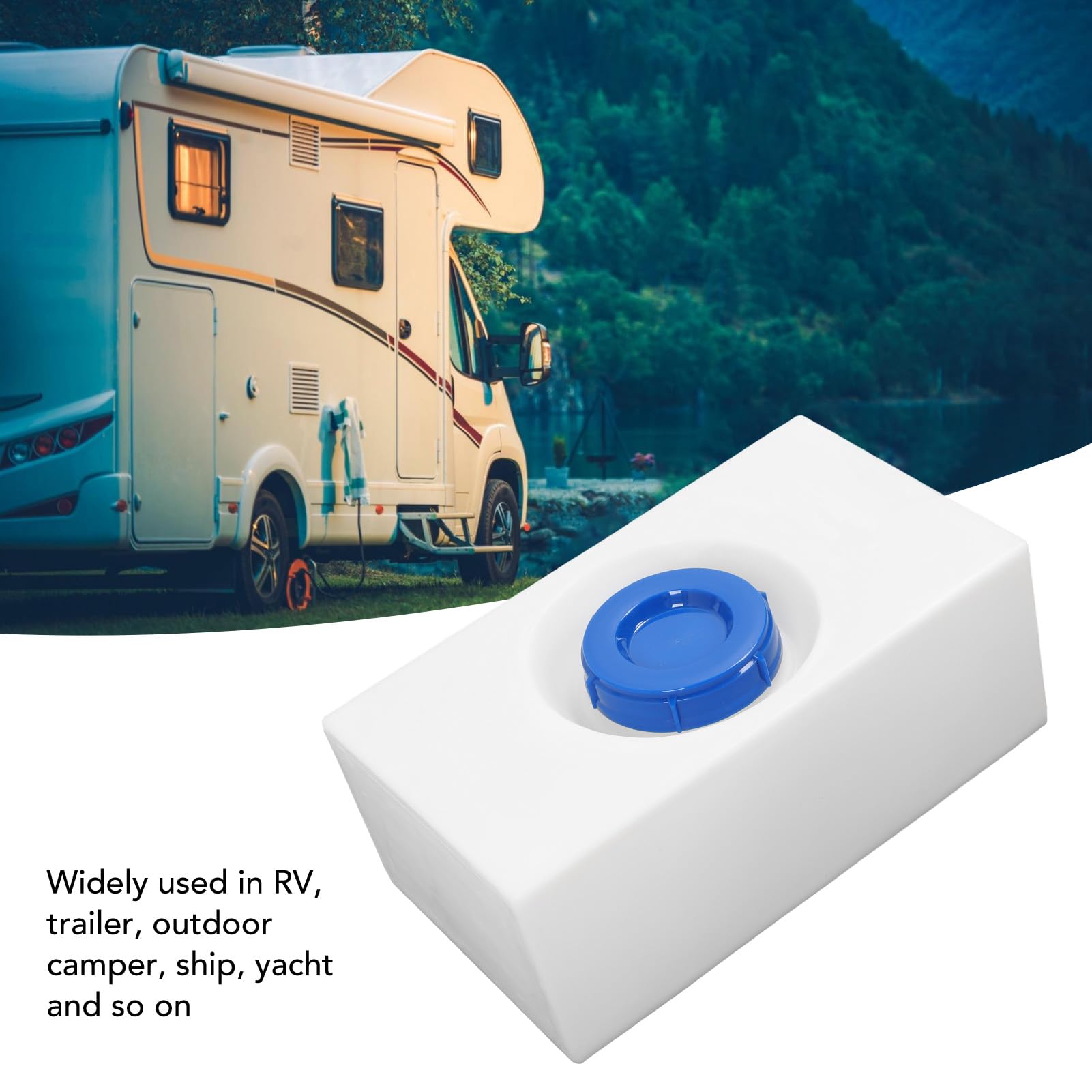 RV-Wasserspeichertank, 8 Gallonen, Auslaufsicherer LLDPE-Frischwassertank in Lebensmittelqualität für Wohnmobil, Anhänger, Boot, Yacht