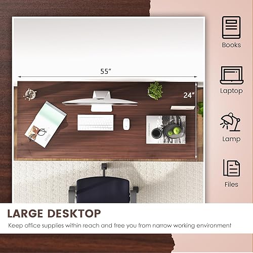 Miniatura 7 de Tangkula Juego de 6 mesas de conferencias, mesa rectangular para sala de reuniones con mesa grande y marco de metal resistente, escritorio