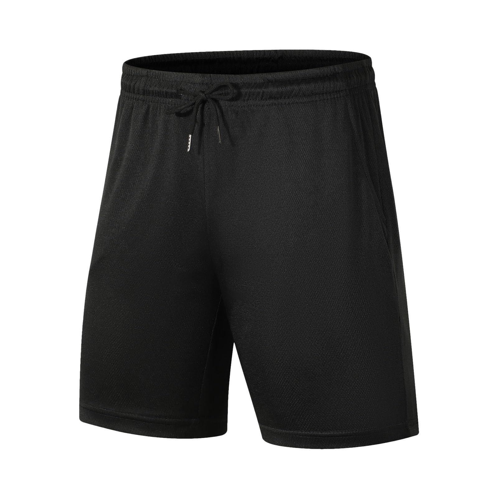 Mens Active Running Shorts Quick Dry Lightweight Gym Athletic Stretch Waist Casual with Drawstring Loop Sports Fitness