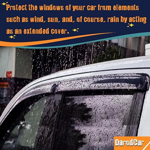 Miniatura 6 de Viseras laterales adhesivas para ventana de automóvil, protectores de lluvia, deflectores de ventilación para Ford F-150 SupercabExtended Cab