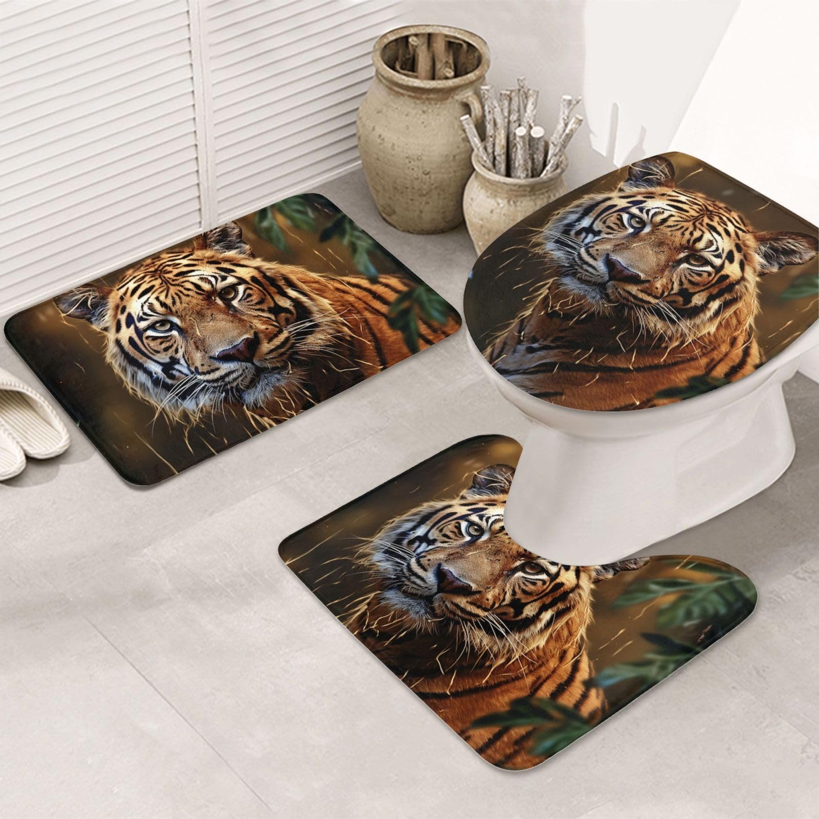 Tapis de salle de bain léopard pour une ambiance nature et confort